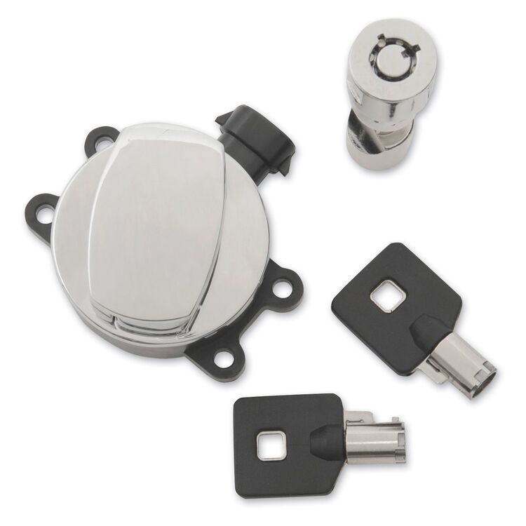 Drag Specialties Side Hinge Ignition Switch With Fork Lock For Harley Softail 2011-2017