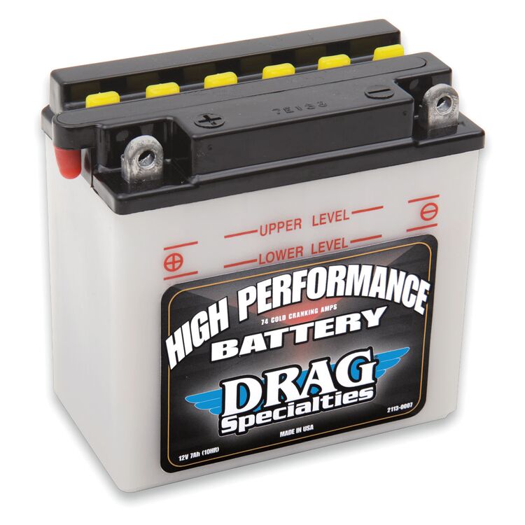 Drag Specialties 12N7-4A High Performance Conventional Battery For Harley FX / XL 1970-1978