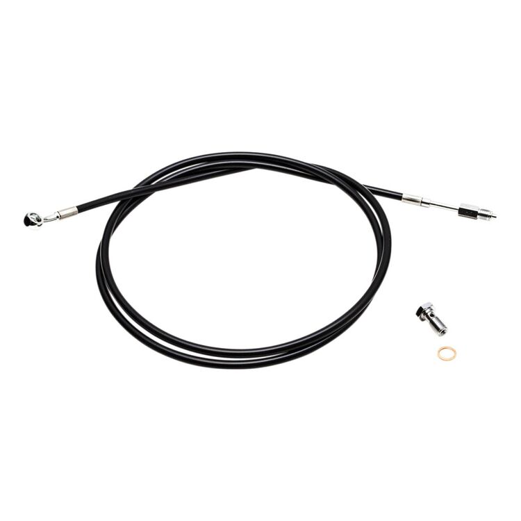LA Choppers Black Hydraulic Clutch Line for 12-14" Bars For Harley Touring CVO 2007-2012