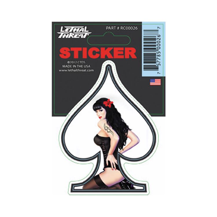 Lethal Threat Ace Pin Up Decal