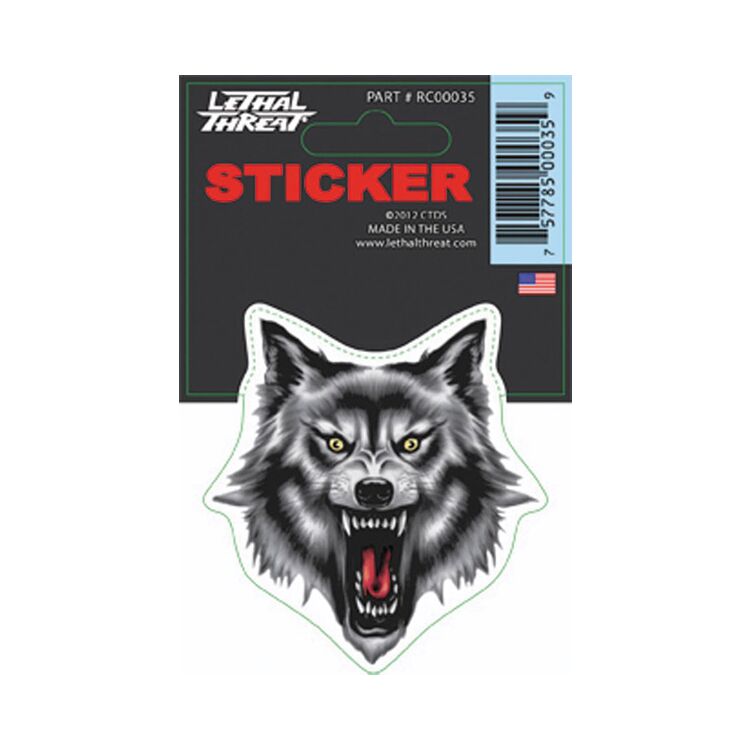 Lethal Threat Wolf Head Decal