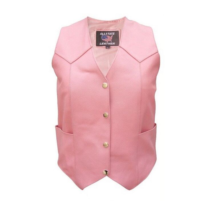 Allstate Leather Inc. Women's Pink Leather Vest
