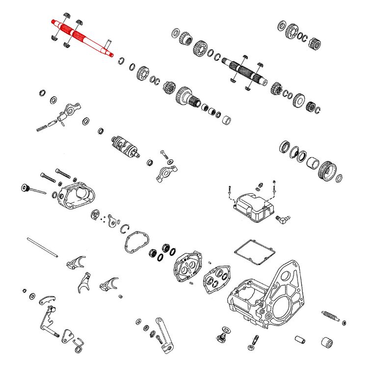 Andrews 5 Speed Transmission Main Shaft For Harley Big Twin 1991-2006