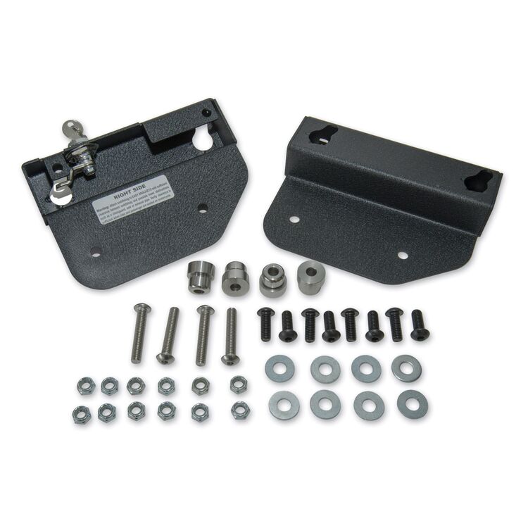 Easy Brackets Saddlebag Mounting System For Detachable Backrest For Harley Dyna 1993-2005