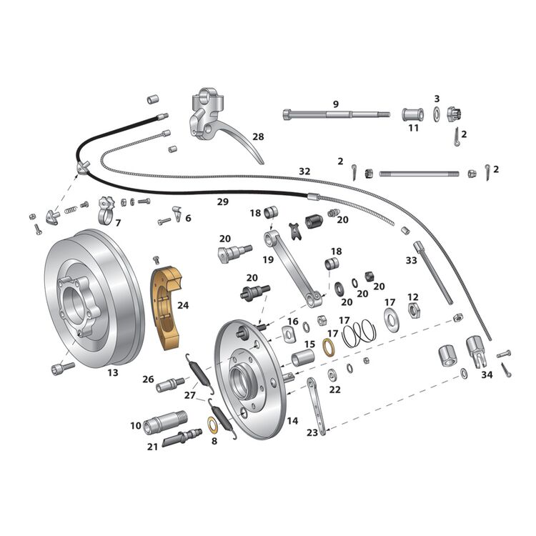Colony Front Shackle Rebuild Kit For Harley 45ci 1936-1950