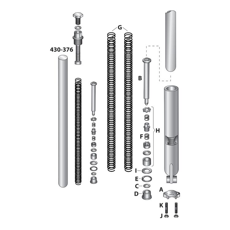 Colony Fork Slider Bottom Cap Stud And Nut Kit For Harley FLH 1949-1977