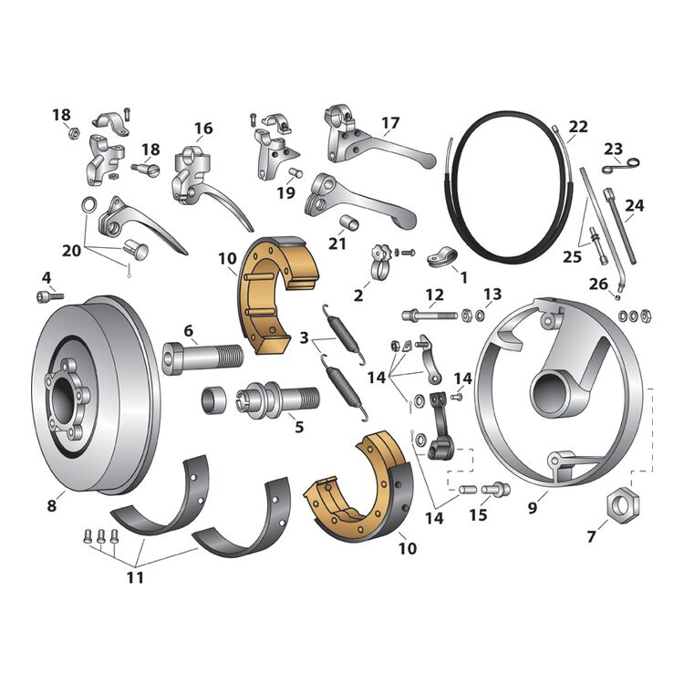 Colony Lever Pivot Screw And Nut For Harley 1941-1964