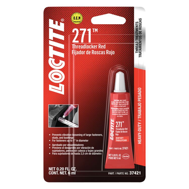 Loctite Threadlocker 271 Mil Spec Heavy-Duty Strength Red
