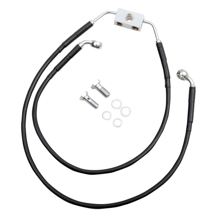 Drag Specialties Extended Upper Brake Line Kit For Harley ABS FXDF 2012-2017