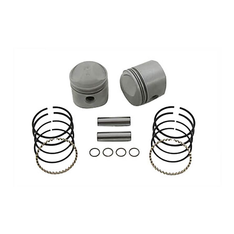 Eastern Motorcycle Parts High Compression Piston Kit 3.437" Bore 10:1 For Harley FL FX 1941-1977