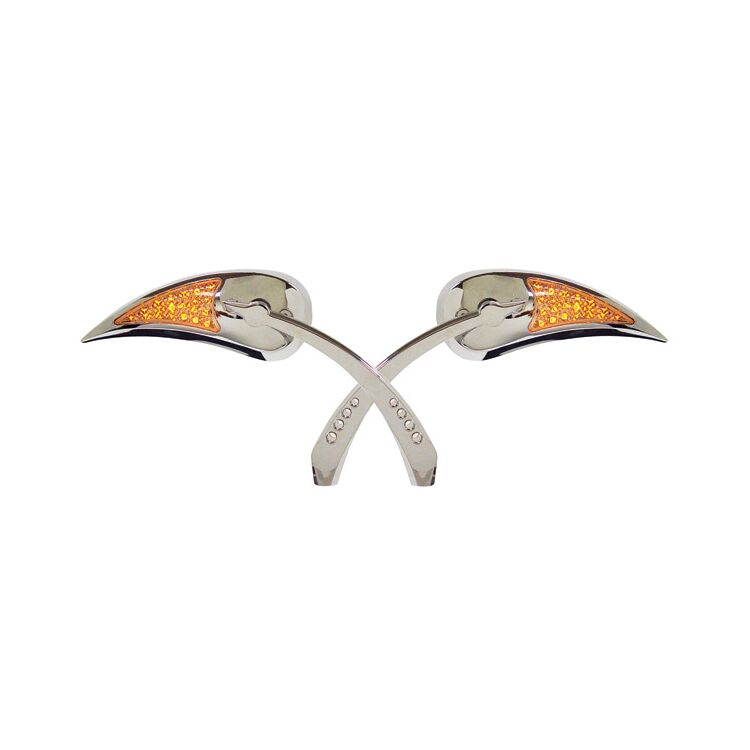 J&P Cycles LED Turn Signal Mirrors