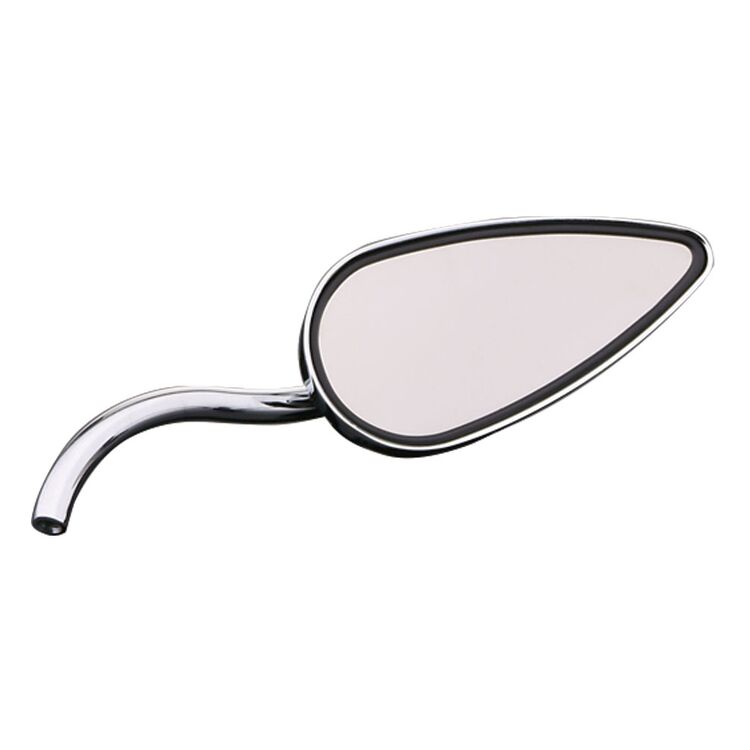 J&P Cycles Machine Teardrop Mirror Set with Classic Contour Stem