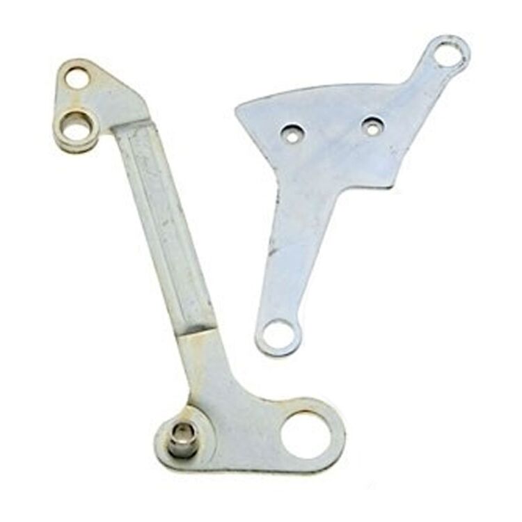 V-Twin Mfg. Front Brake Caliper Anchor Arm And Plate With Floating Lining For Harley FX / XL 1974-1977