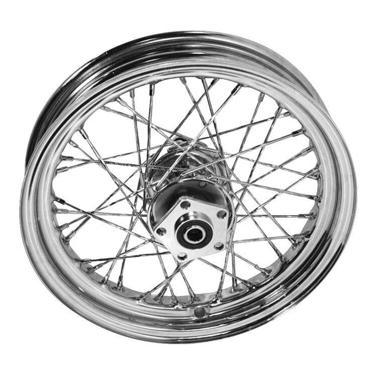 V-Twin Mfg. 40 Twirled Spoke Chrome Rear Wheel For Harley 1986-1999