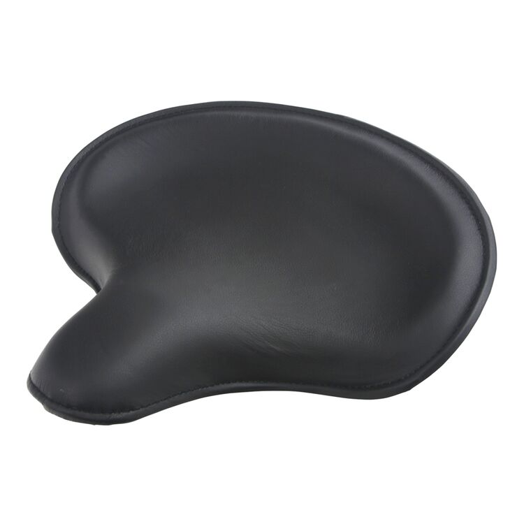 V-Twin Mfg. Black Leather Thin Style Solo Seat For Harley 1936-1984