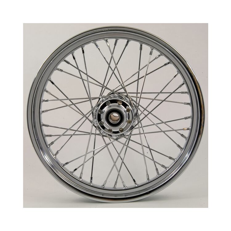 V-Twin Mfg. 40-Spoke Chrome Front Wheel For Harley FXDF Non-ABS 2006-2017