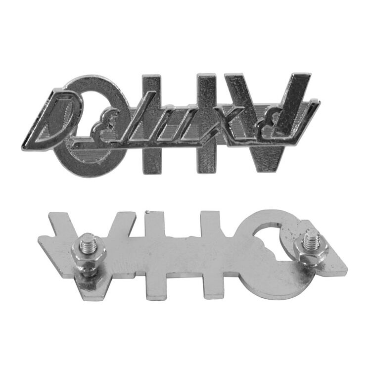 V-Twin Mfg. OHV Deluxe Nickel Plated Fender Emblem For Harley FL 1952-1957