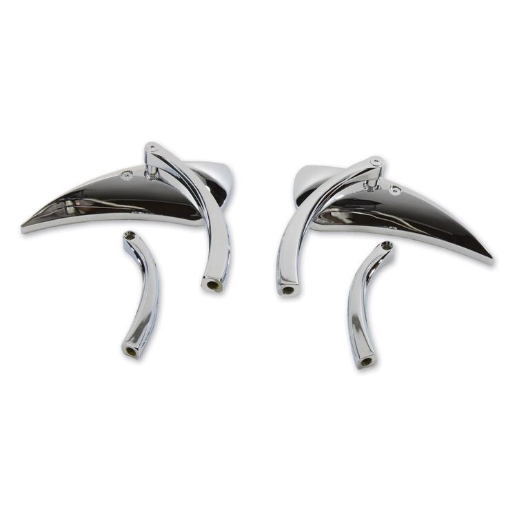 V-Twin Mfg. Chrome Designer Billet Mirror Set