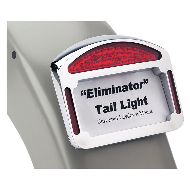 Cycle Visions Chrome Eliminator Led Taillight License Plate Frame