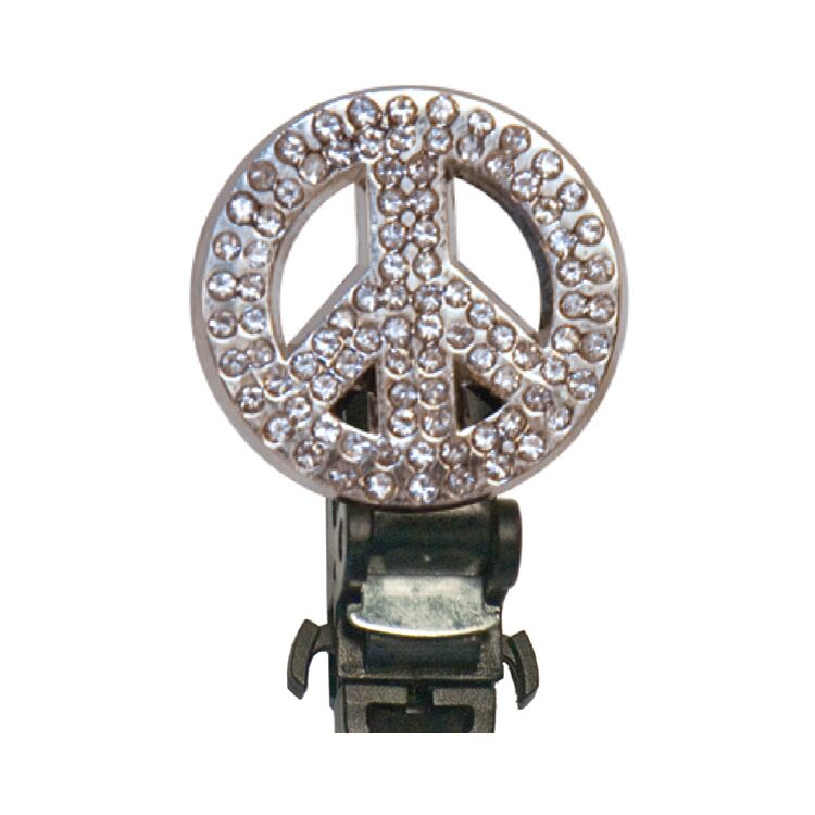 Biker Boot Straps Studded Peace Strap Set