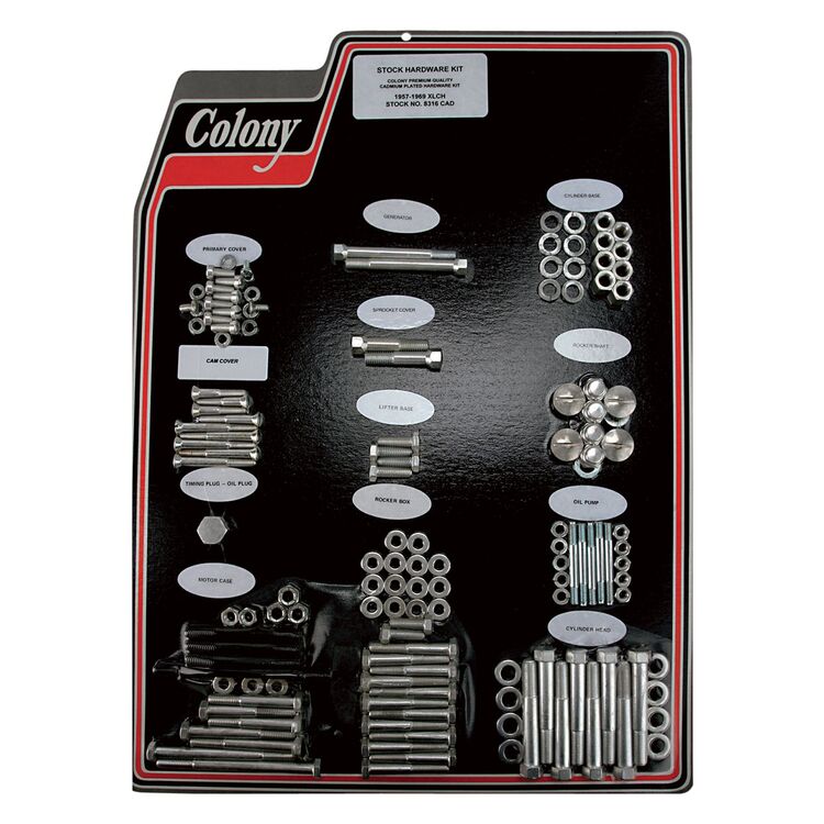 Colony Complete Engine Hardware Kit For Harley Sportster 900 Kick Start 1958-1966