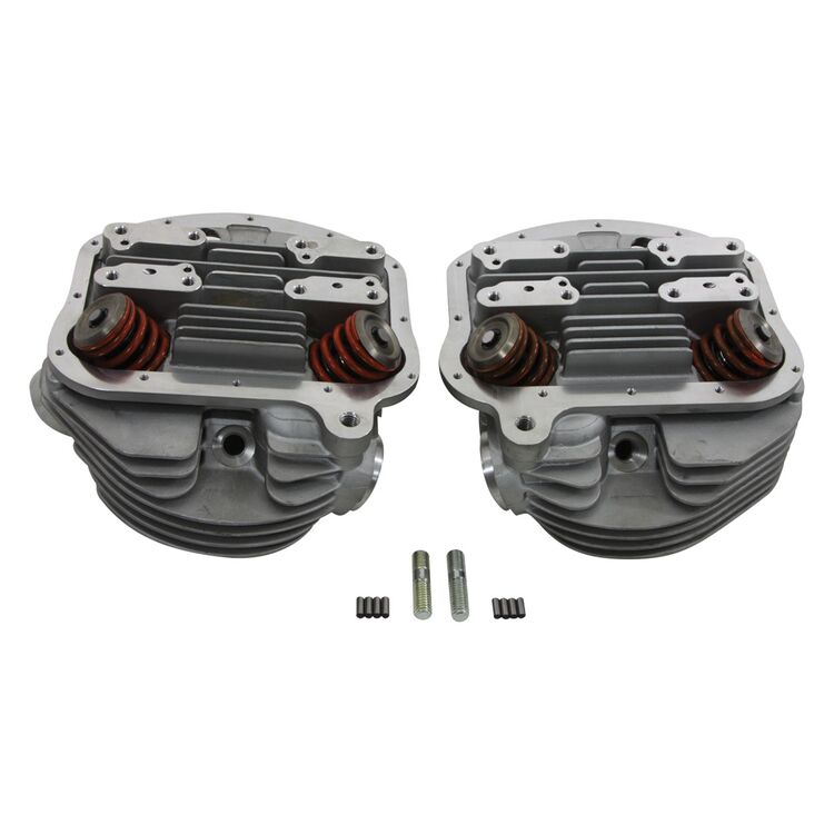V-Twin Mfg. Panhead Cylinder Head Set With Valves For Harley FL 1955-1962