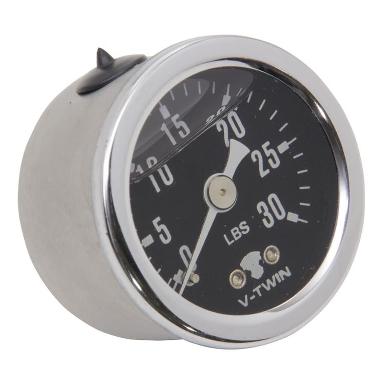 V-Twin Mfg. Liquid Filled 30 Lb. Oil Pressure Gauge