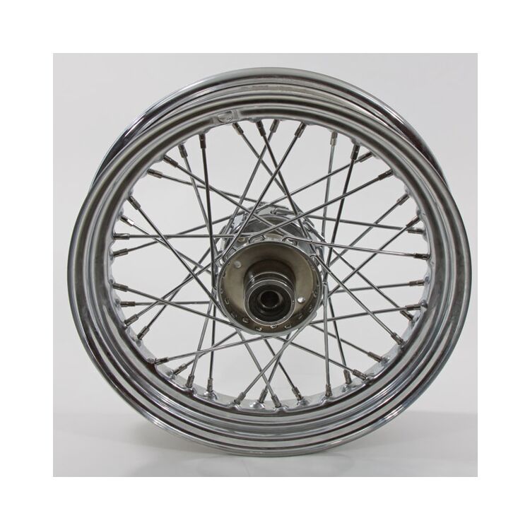 V-Twin Mfg. 40 Spoke Chrome Front Wheel, 16" X 3.00"