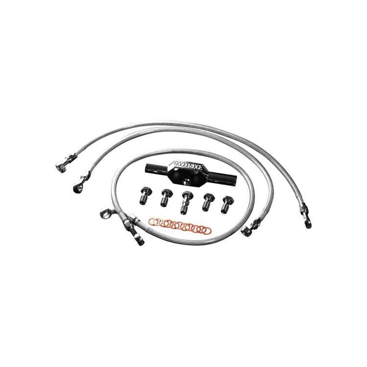 Goodridge Non ABS High End Front Brake Line Kit For Harley Touring 2014-2015