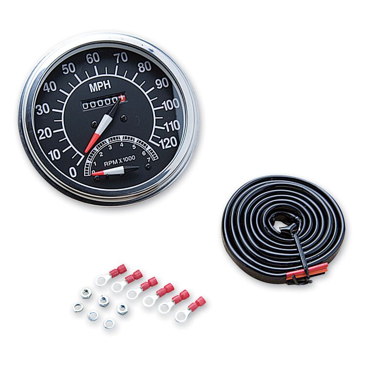 V-Twin Mfg. Speedometer With Tach For Harley Softail 1984-1995