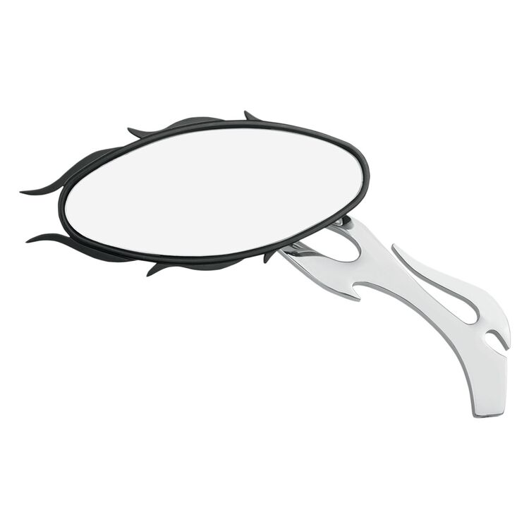J&P Cycles Flame Oval Mirrors