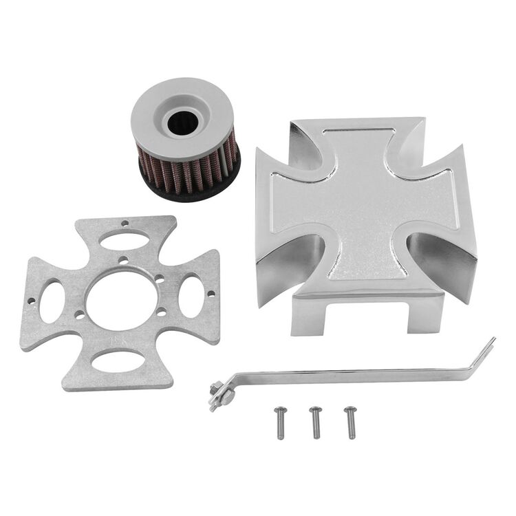 V-Twin Mfg. Maltese Cross Air Cleaner Assembly For Harley FL / FX