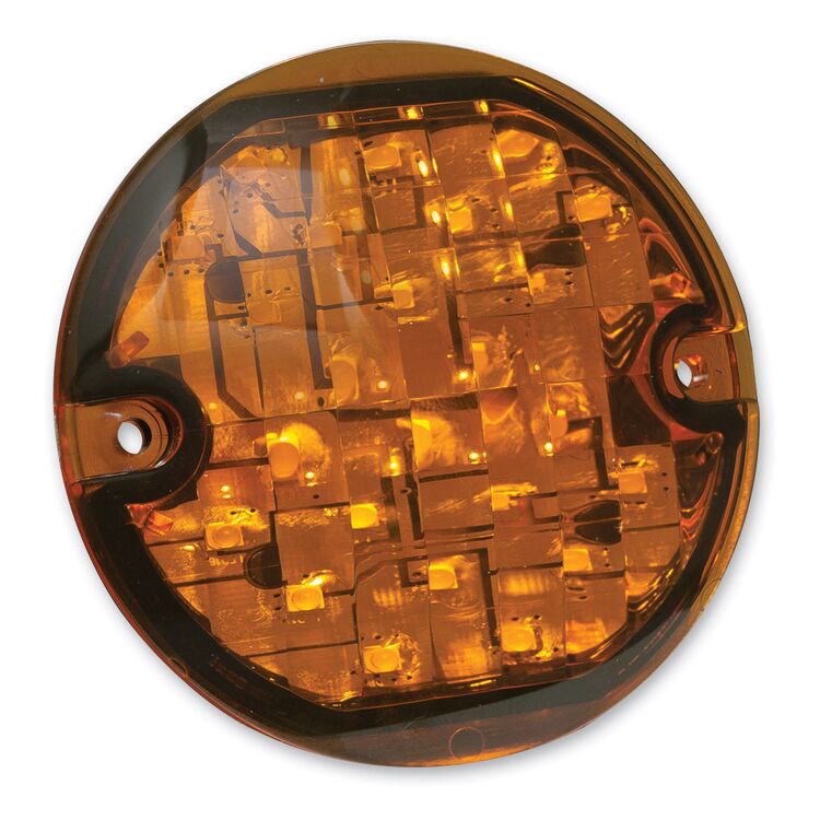 Kuryakyn Flat Style Amber LED Turn Signal Inserts For Harley 1986-2022