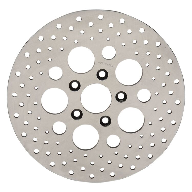 Drag Specialties 11.5" Drilled Stainless Steel Rear Brake Rotor For Harley Softail / FX / FXR / XL 1979-1991