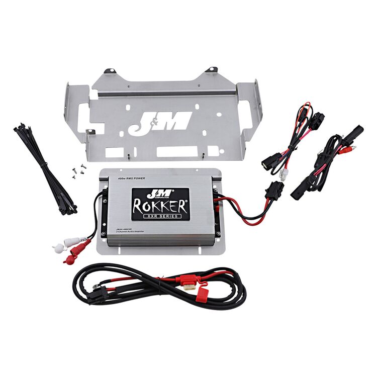J&M Rokker XXR 400w 2-Channel Amp Kit For Harley Touring 2014-2025
