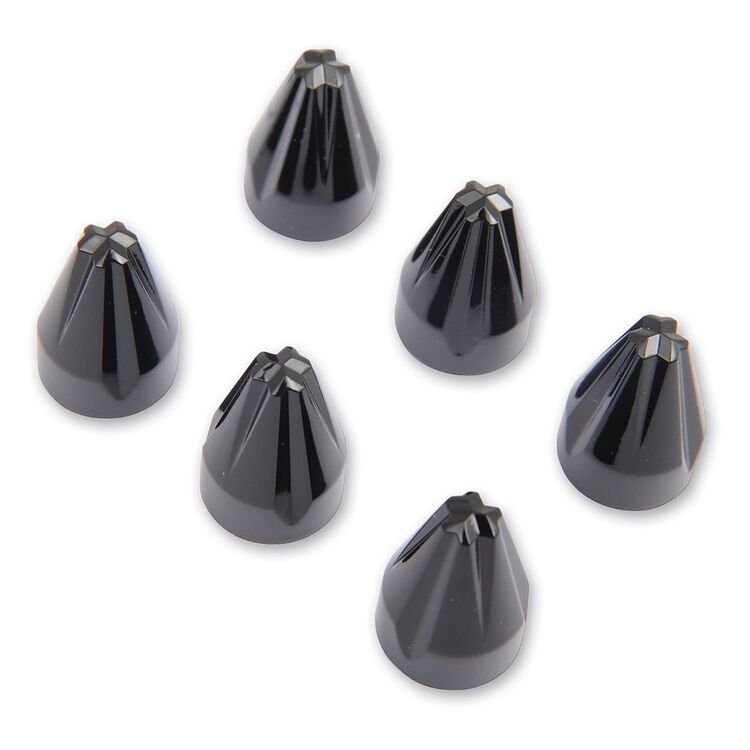 Ciro Black Fluted Spike .3125" Bolt Caps