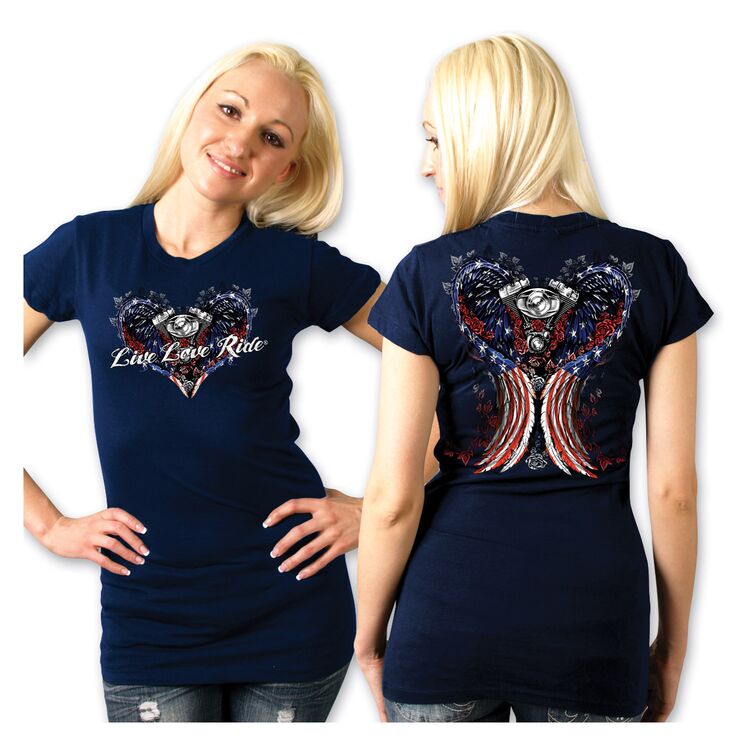 Hot Leathers Live Love Ride Women's T-Shirt