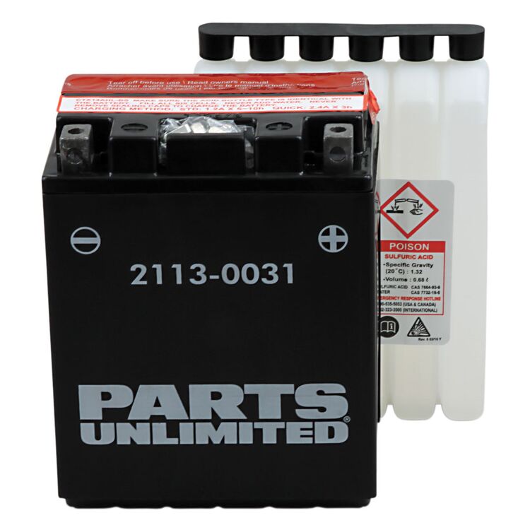 Parts Unlimited High Performance Agm Battery Ducati / Honda / Kawasaki / Suzuki / Yamaha