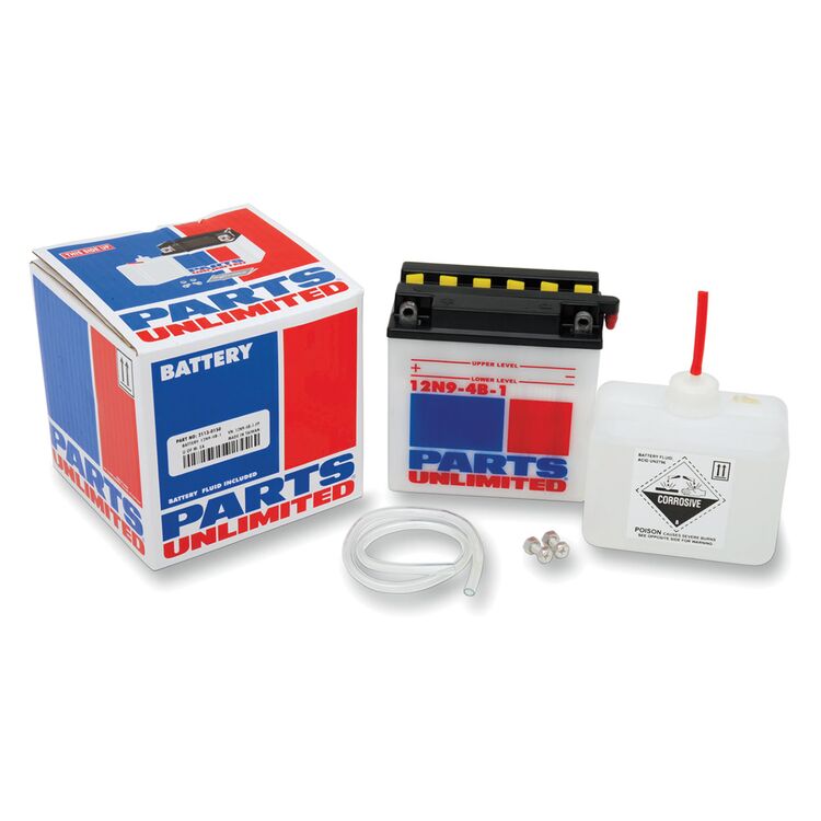 Parts Unlimited 12N9-4B-1 Conventional Battery Honda / Kawasaki 1965-1982