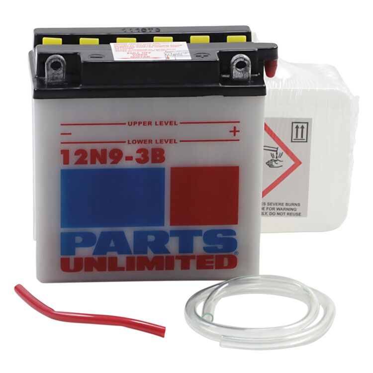 Parts Unlimited 12N9-3B Conventional Battery Kawasaki 1973-1976
