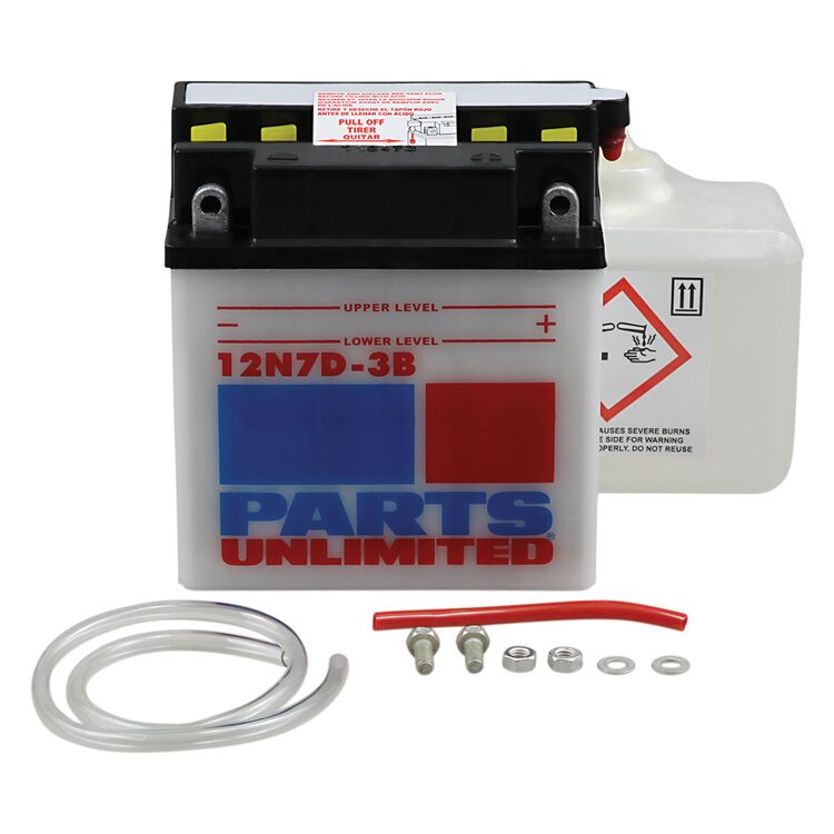Parts Unlimited 12N7D-3B Conventional Battery Yamaha 2000-2008