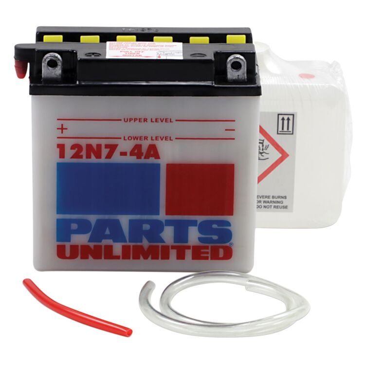 Parts Unlimited 12N7-4A Conventional Battery Suzuki / Harley 1968-1978