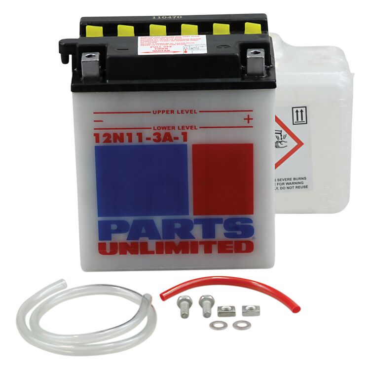 Parts Unlimited 12N11-3A-1 Conventional Battery Suzuki GT185 / GT550 1972-1977