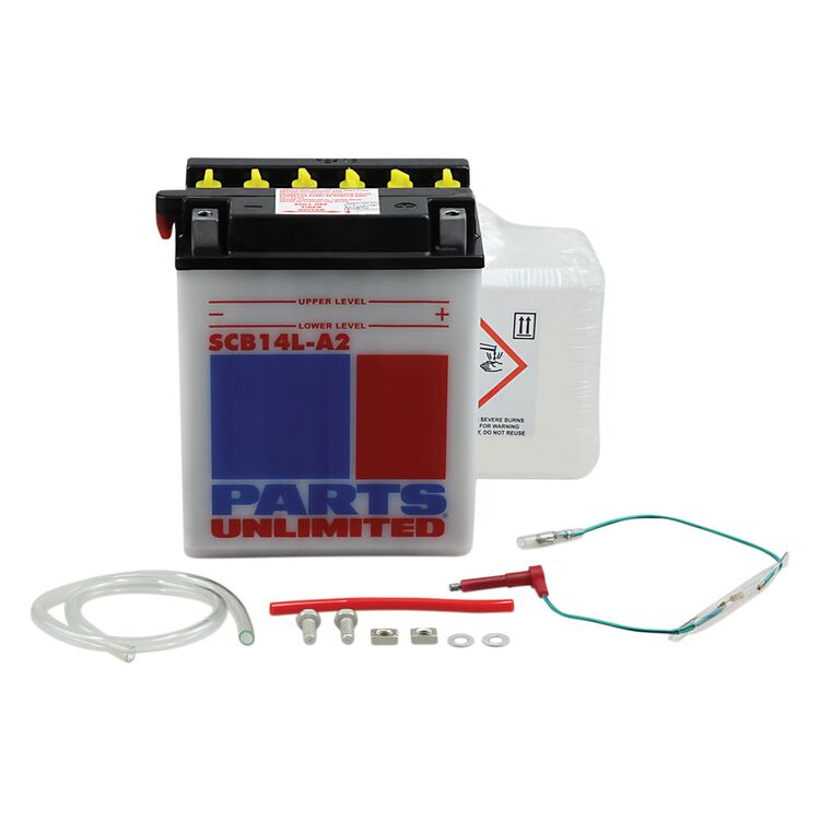 Parts Unlimited YB14L-A2 Heavy Duty Battery Kit Honda / Kawasaki / Suzuki / Yamaha