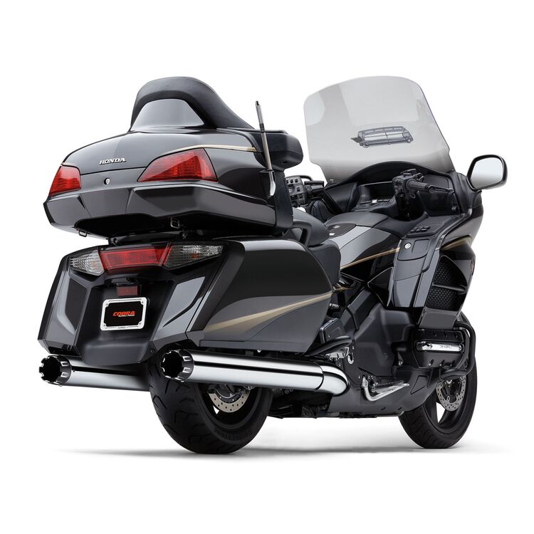 Cobra 4" Slip-On Mufflers With Dual Cut Tips Honda GL1800 2012-2017