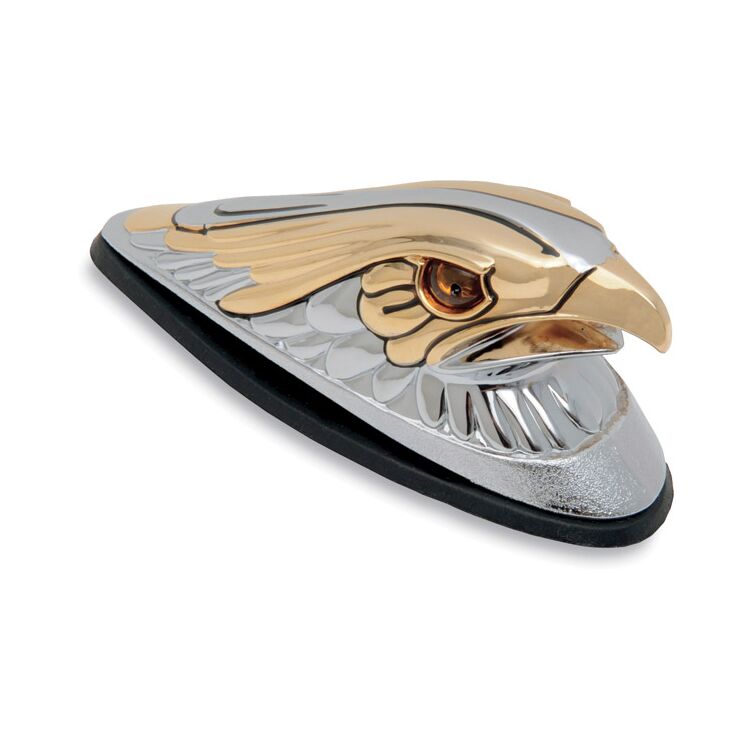 Drag Specialties Large Eagle Head Front Fender Ornament With Amber Eyes