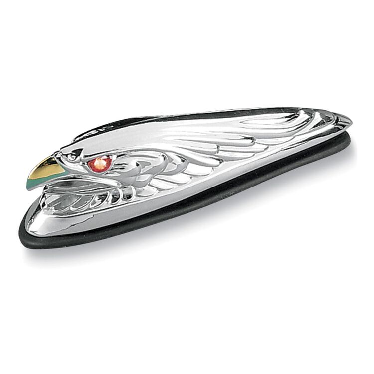 Drag Specialties Eagle Head Fender Ornament With Red Eyes