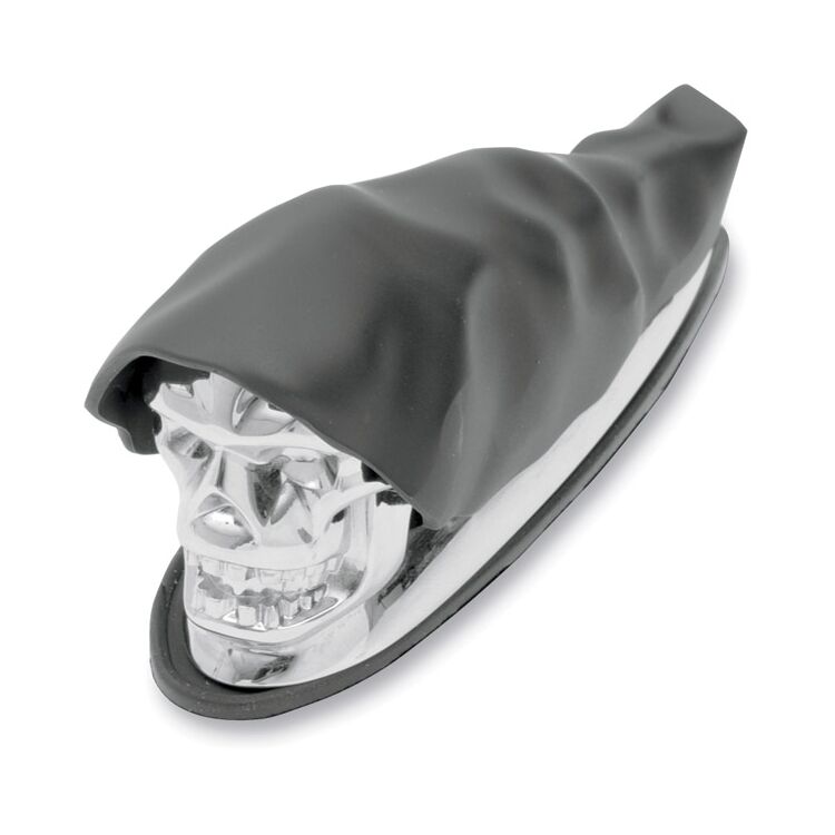 Drag Specialties Shrouded Skull Fender Ornament