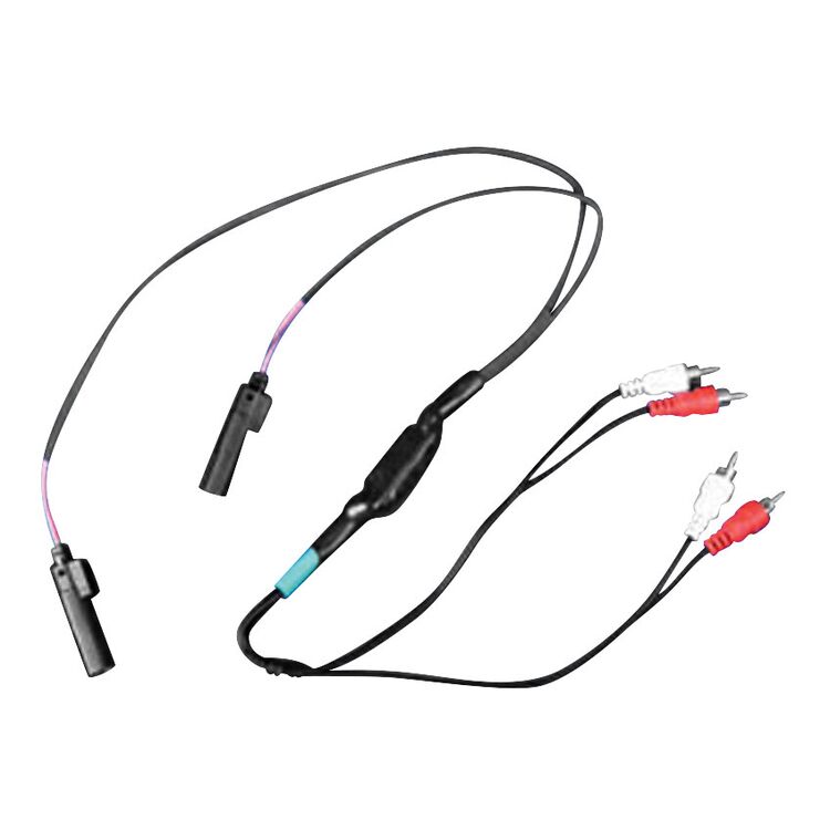 J&M Green-Band Front Channel Isolated Quad RCA Input Amp Harness For Harley FLHX / FLTR 2014-2024