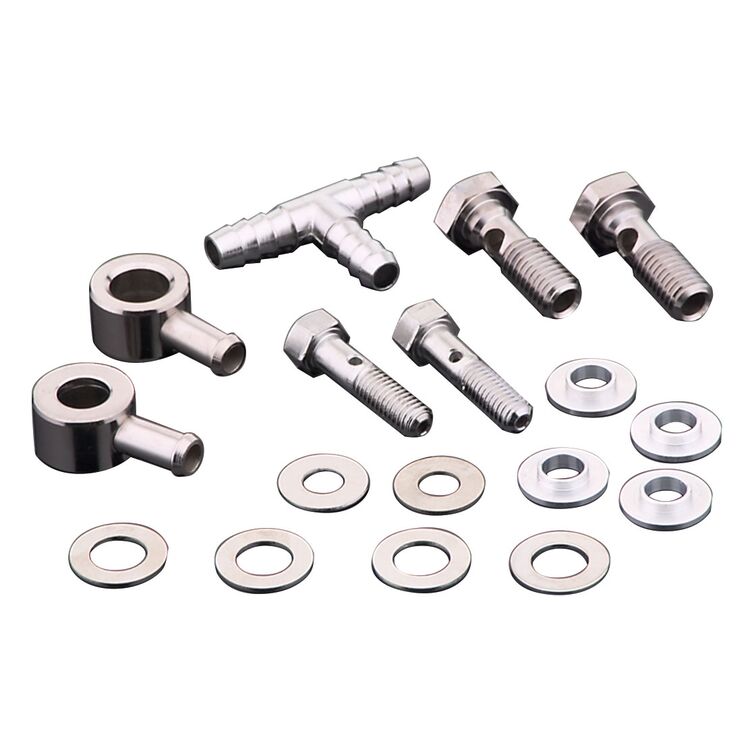 Milwaukee Twins 1/2" And 3/8" Head Breather Bolt Kit For Harley 1988-2025